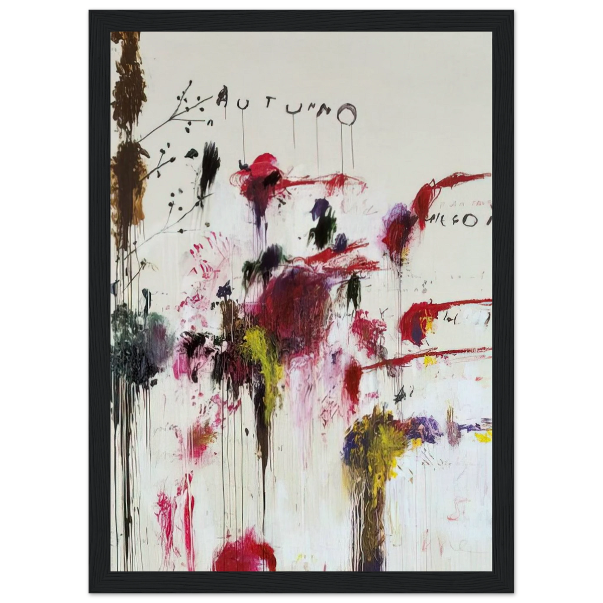 Quattro Stagioni II. Autunno Framed Poster | Cy Twombly Framed Prints Wall Art | Cy Twombly Store