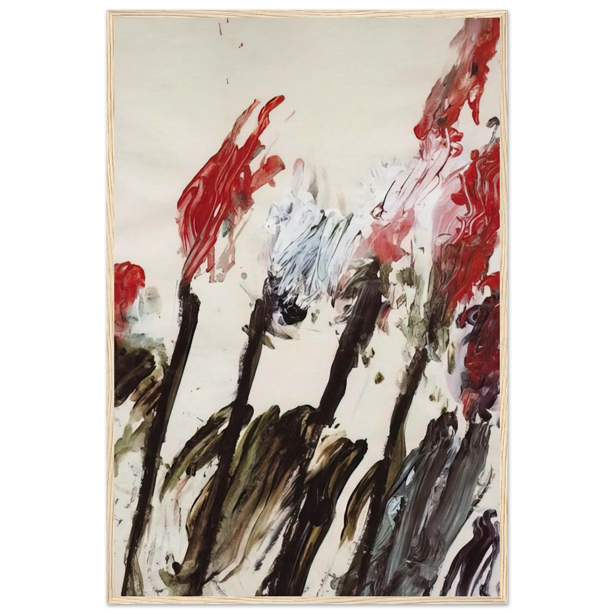 Nicola's Irises Framed Poster | Cy Twombly Framed Prints Wall Art | Cy Twombly Store
