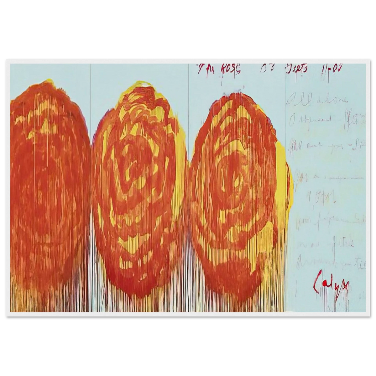 The Rose  II  Framed Poster | Cy Twombly Framed Prints Wall Art | Cy Twombly Store