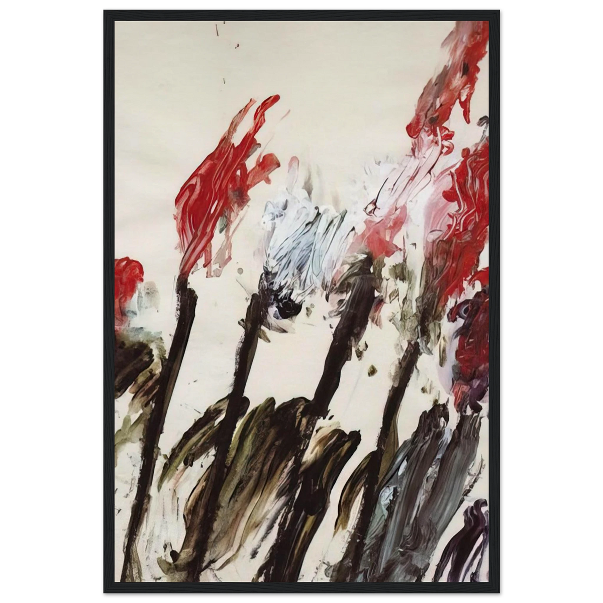 Nicola's Irises Framed Poster | Cy Twombly Framed Prints Wall Art | Cy Twombly Store