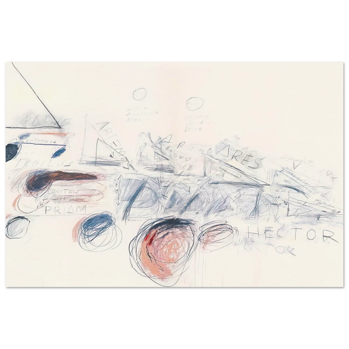 Fifty Days at Iliam. Ilians in Battle Poster | Cy Twombly Poster | Cy Twombly Store