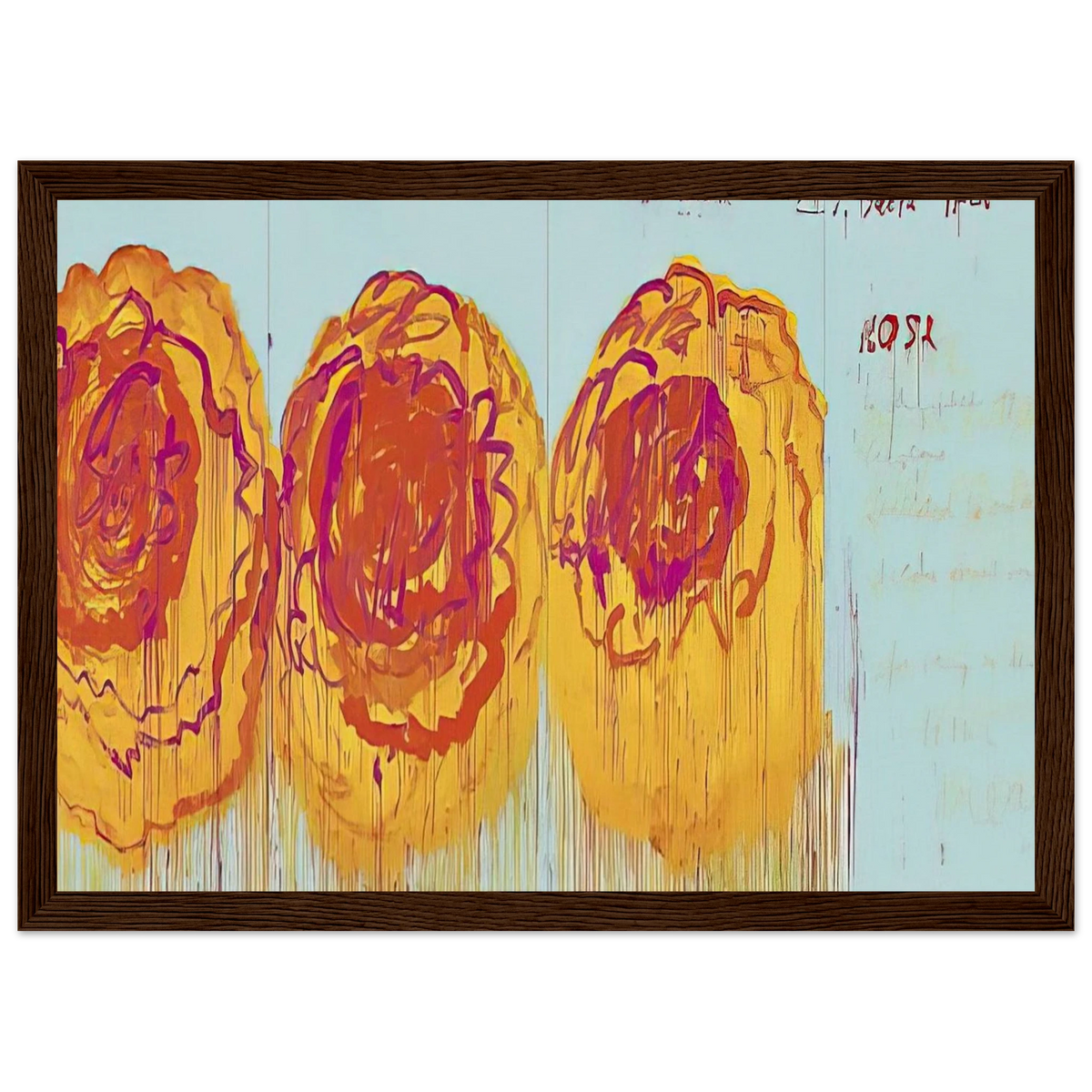 The Rose  I  Framed Poster | Cy Twombly Framed Prints Wall Art | Cy Twombly Store