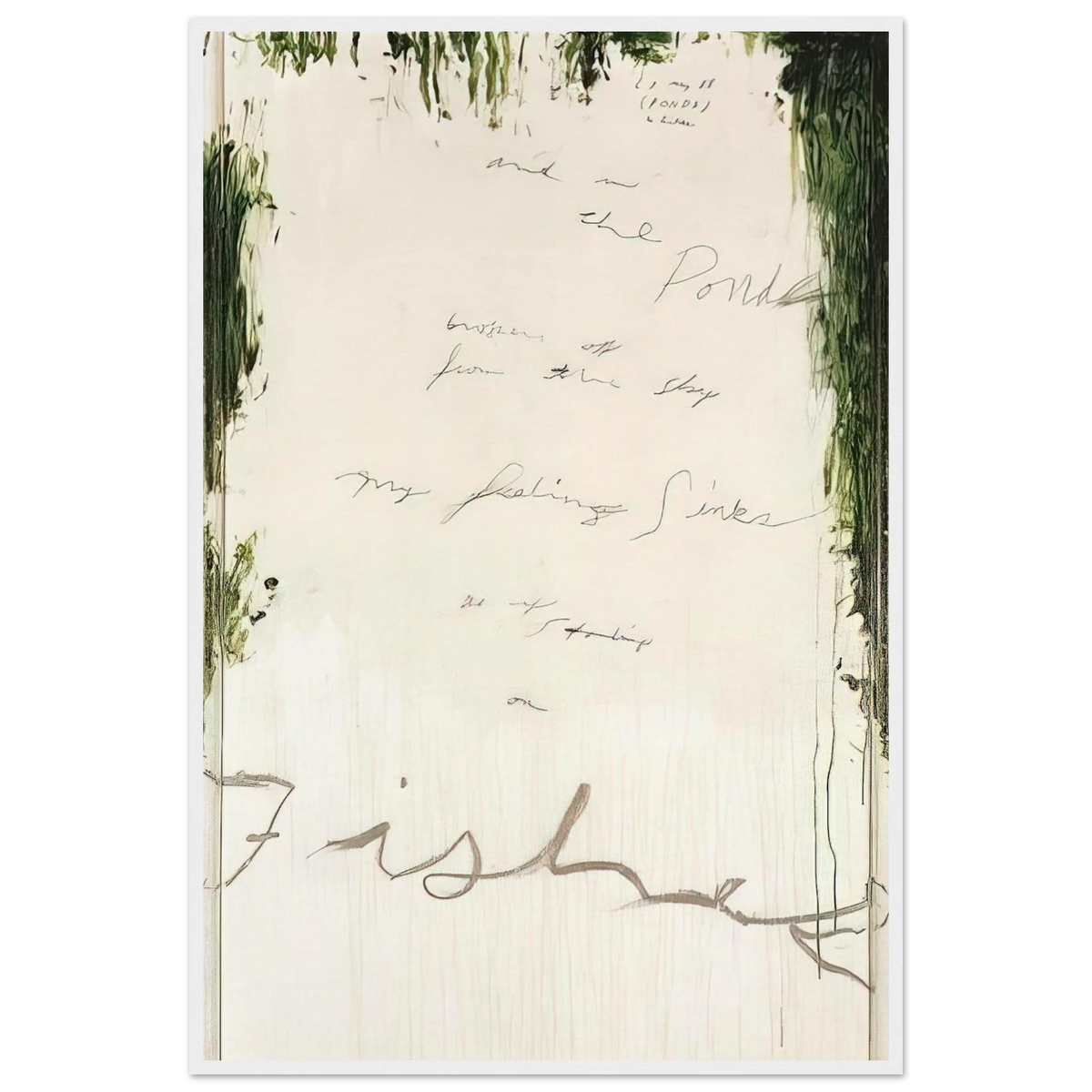 Untitled Part I Framed Poster | Cy Twombly Framed Prints Wall Art | Cy Twombly Store