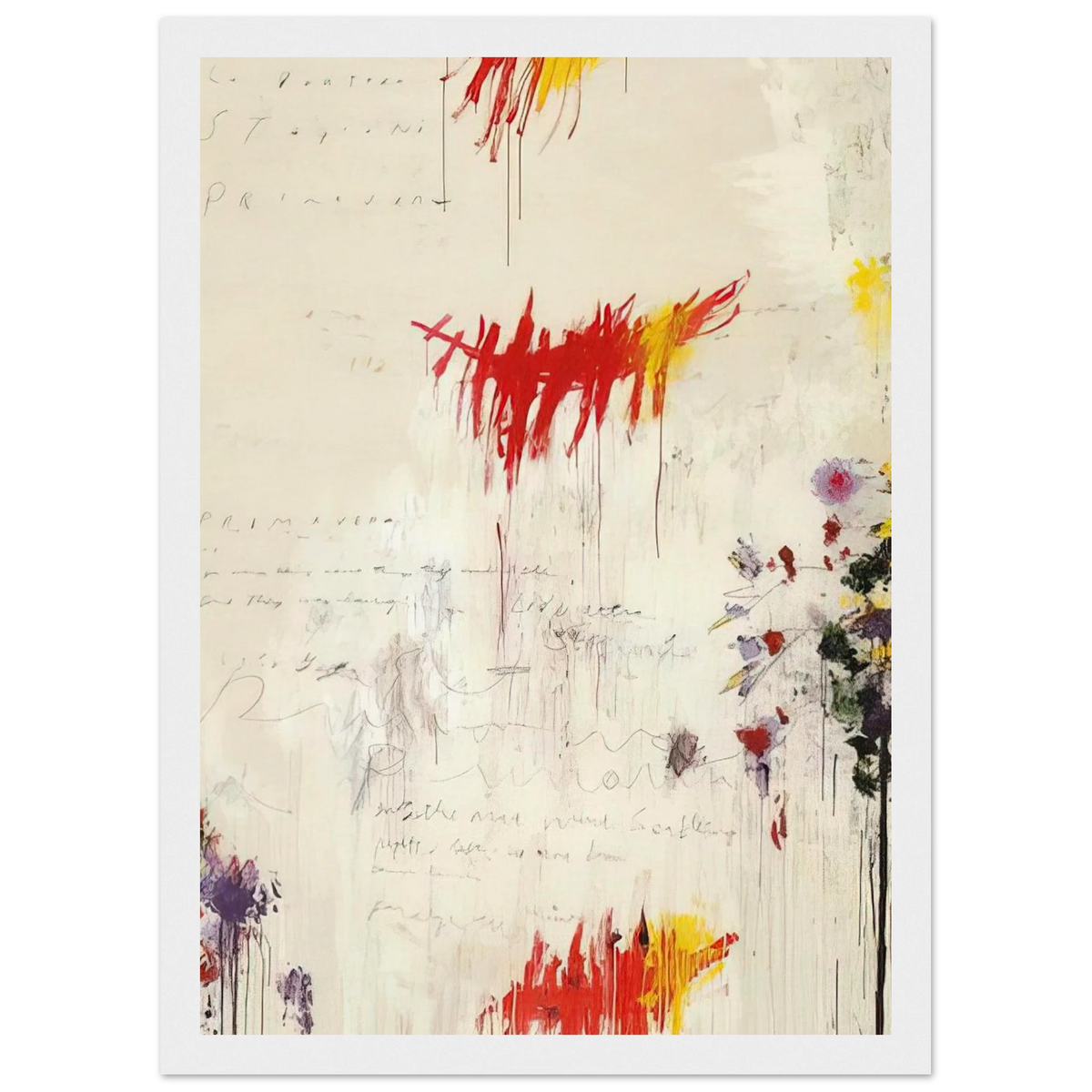 Quattro stagioni I. Primavera Framed Poster | Cy Twombly Framed Prints Wall Art | Cy Twombly Store
