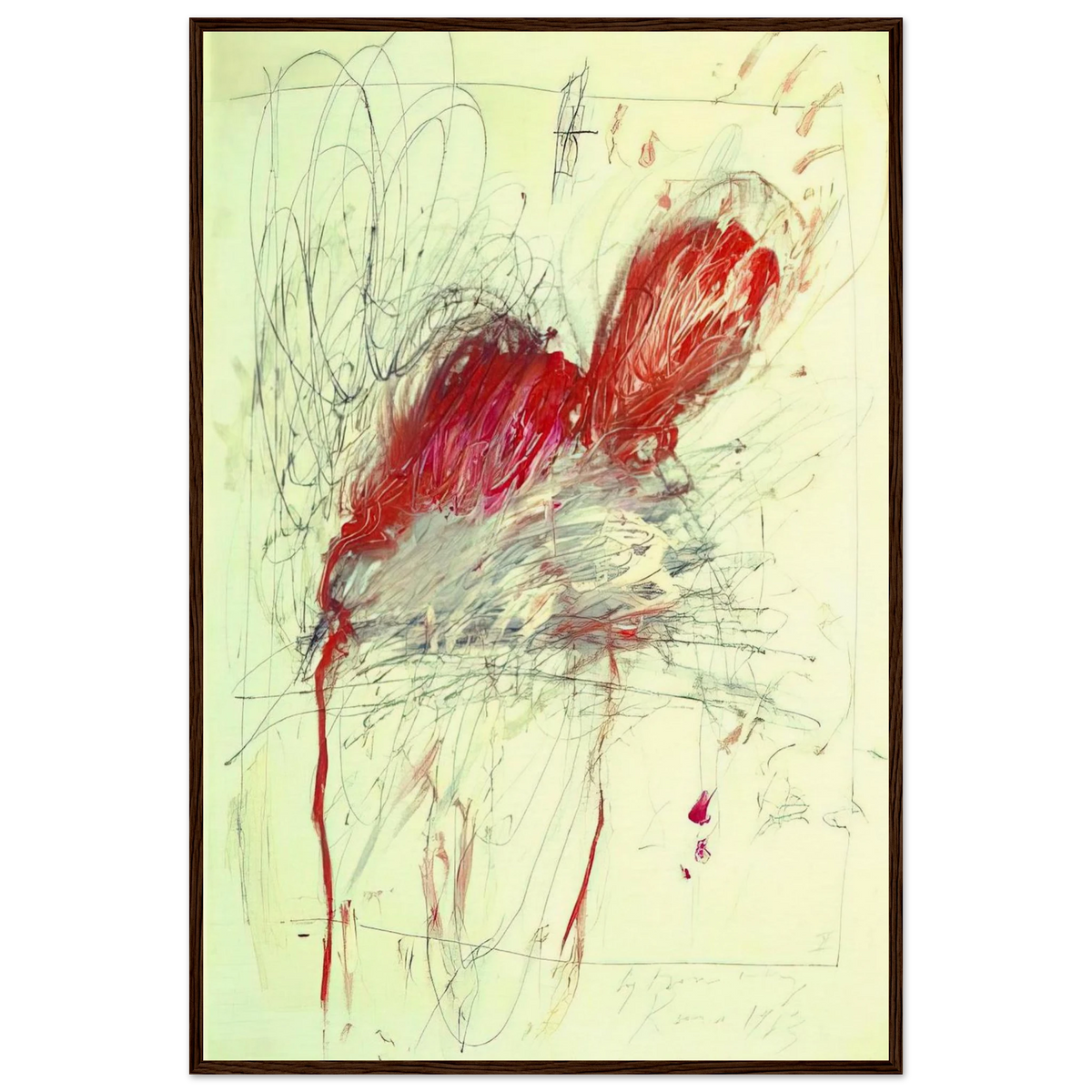 Leda and the Swan Framed Poster | Cy Twombly Framed Prints Wall Art | Cy Twombly Store