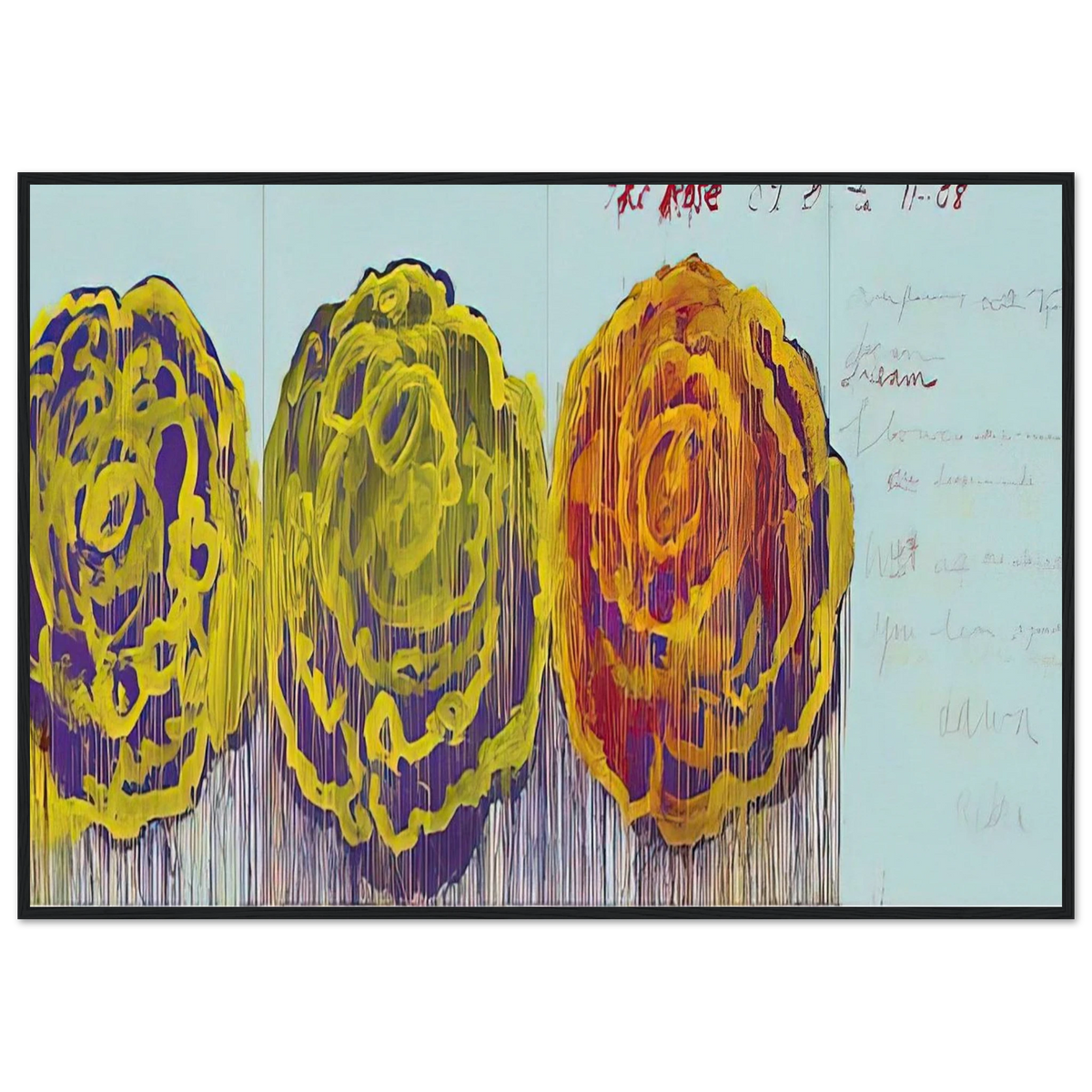 The Rose  III  Framed Poster | Cy Twombly Framed Prints Wall Art | Cy Twombly Store