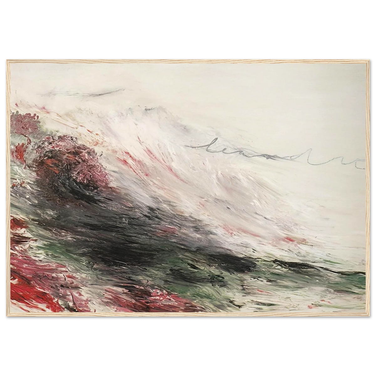 Hero and Leandro  A Painting in Four Parts  Part I Framed Poster | Cy Twombly Framed Prints Wall Art | Cy Twombly Store