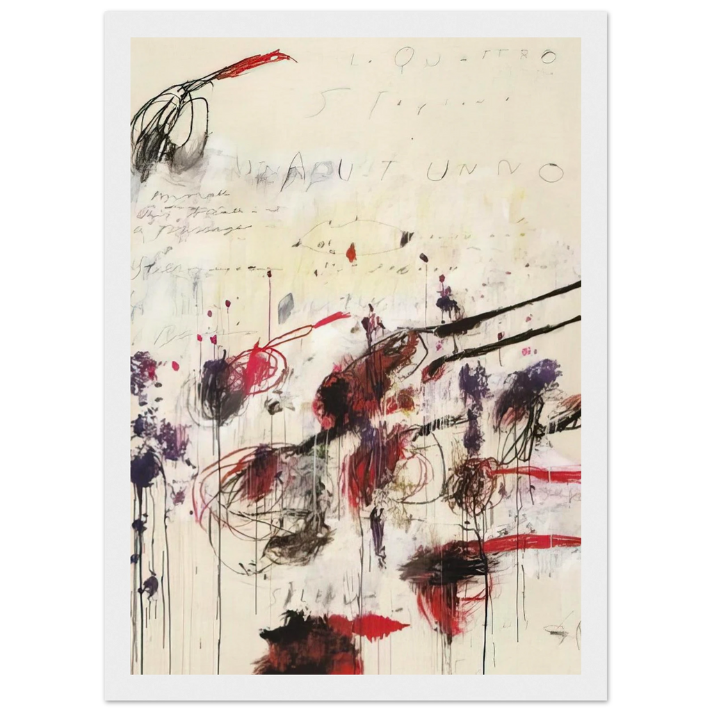 Quattro stagioni I. Autunno Framed Poster | Cy Twombly Framed Prints Wall Art | Cy Twombly Store