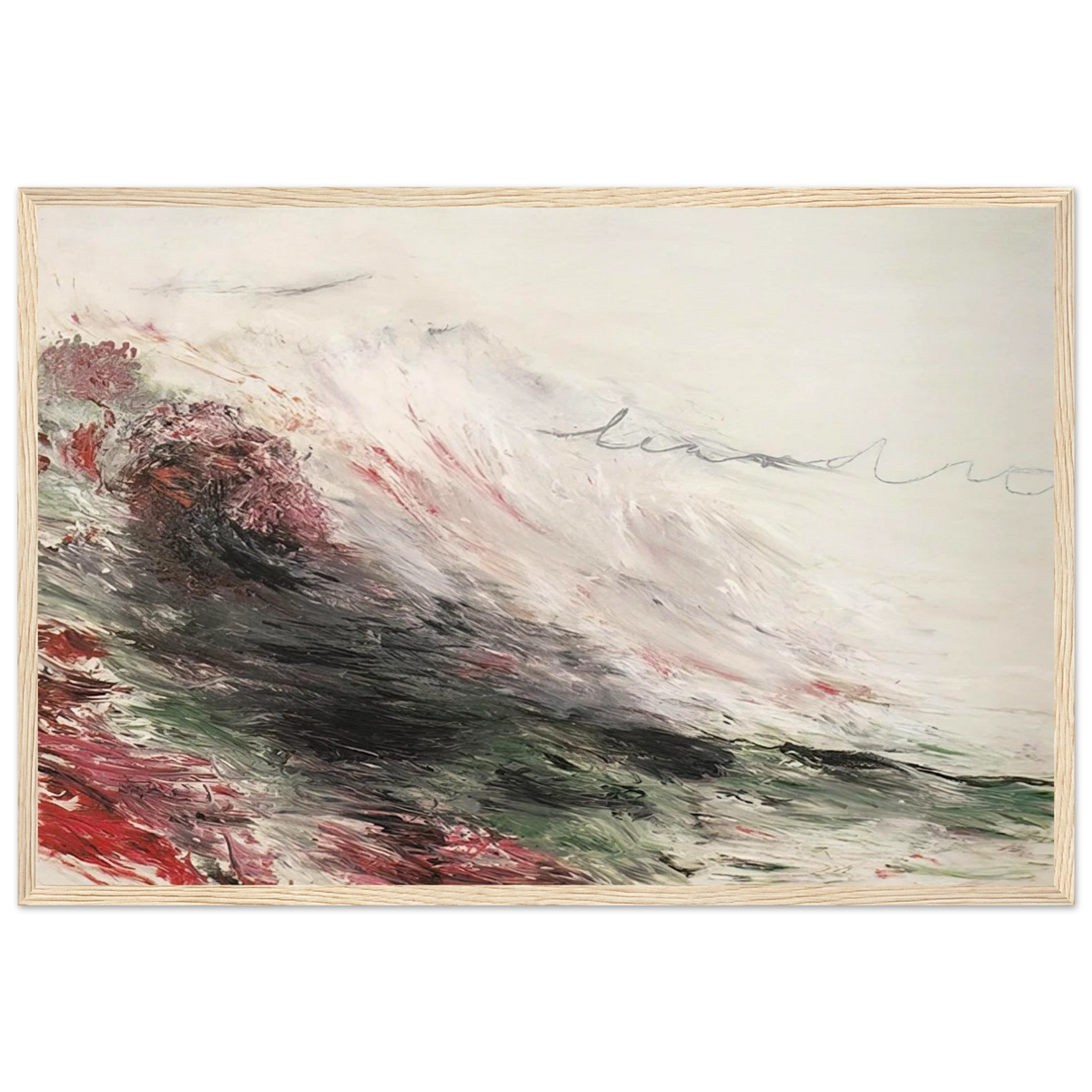 Hero and Leandro  A Painting in Four Parts  Part I Framed Poster | Cy Twombly Framed Prints Wall Art | Cy Twombly Store