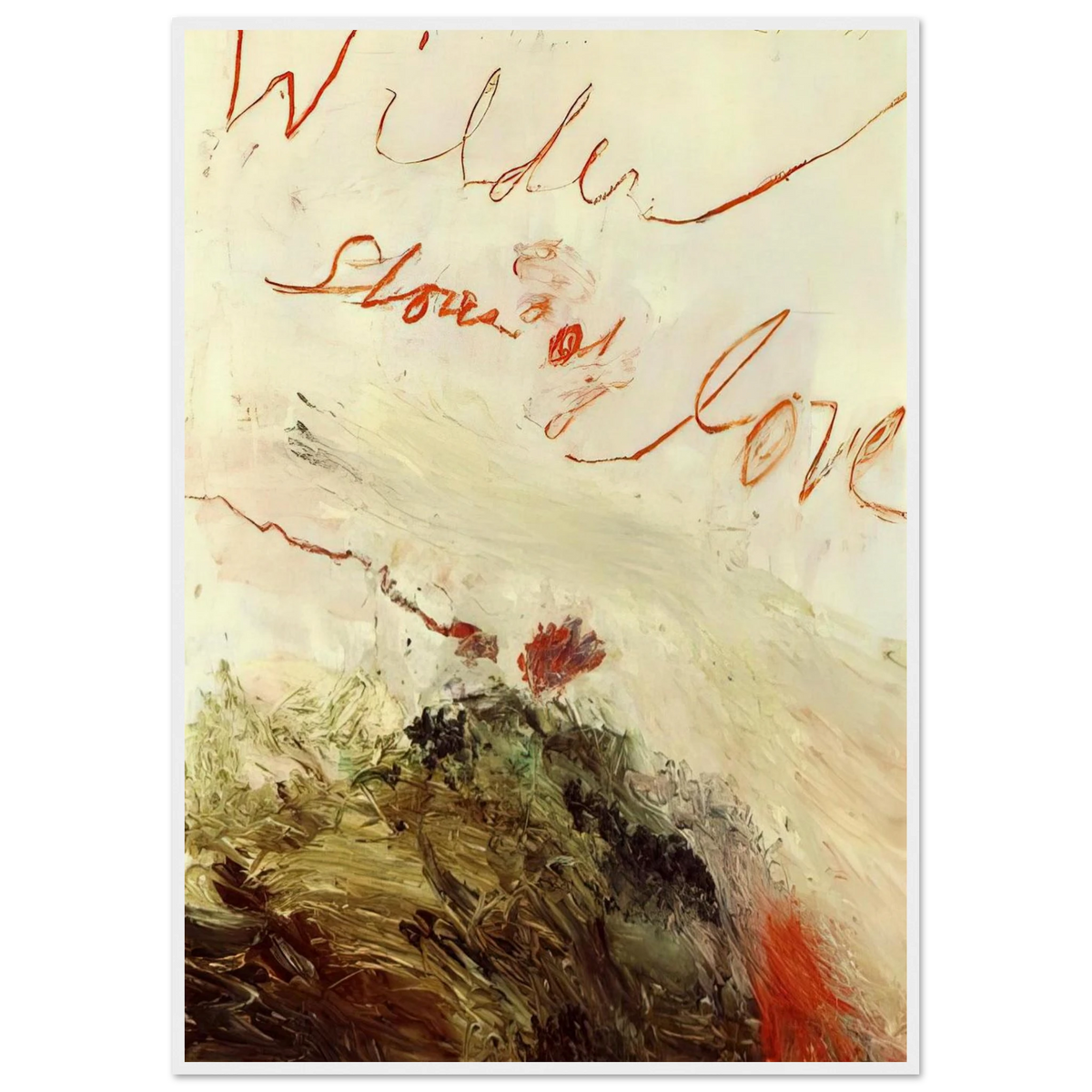 Wilder Shores of Love Framed Poster | Cy Twombly Framed Prints Wall Art | Cy Twombly Store