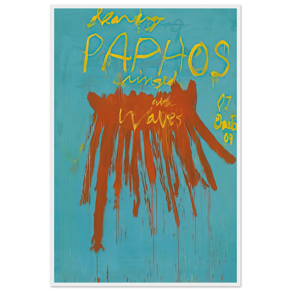 Leaving Paphos Ringed With Waves IV Framed Poster | Cy Twombly Framed Prints Wall Art | Cy Twombly Store