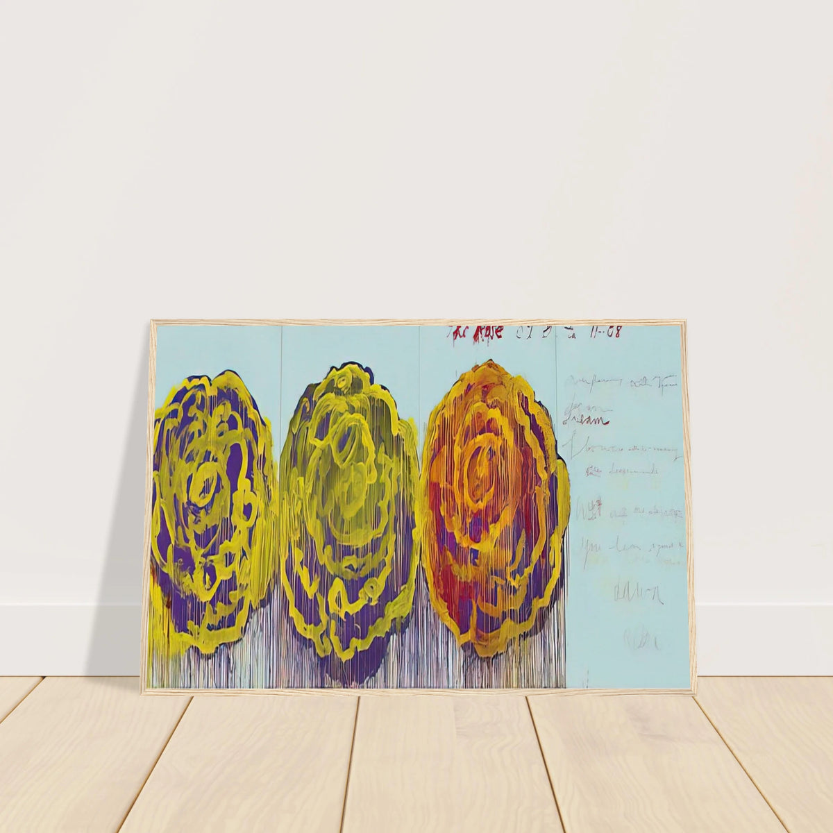 The Rose  III  Framed Poster | Cy Twombly Framed Prints Wall Art | Cy Twombly Store