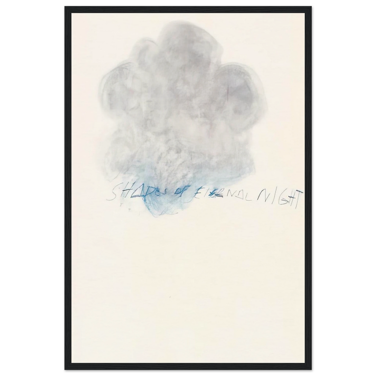 Fifty Days at Iliam. Shades of Eternal Night Framed Poster | Cy Twombly Framed Prints Wall Art | Cy Twombly Store