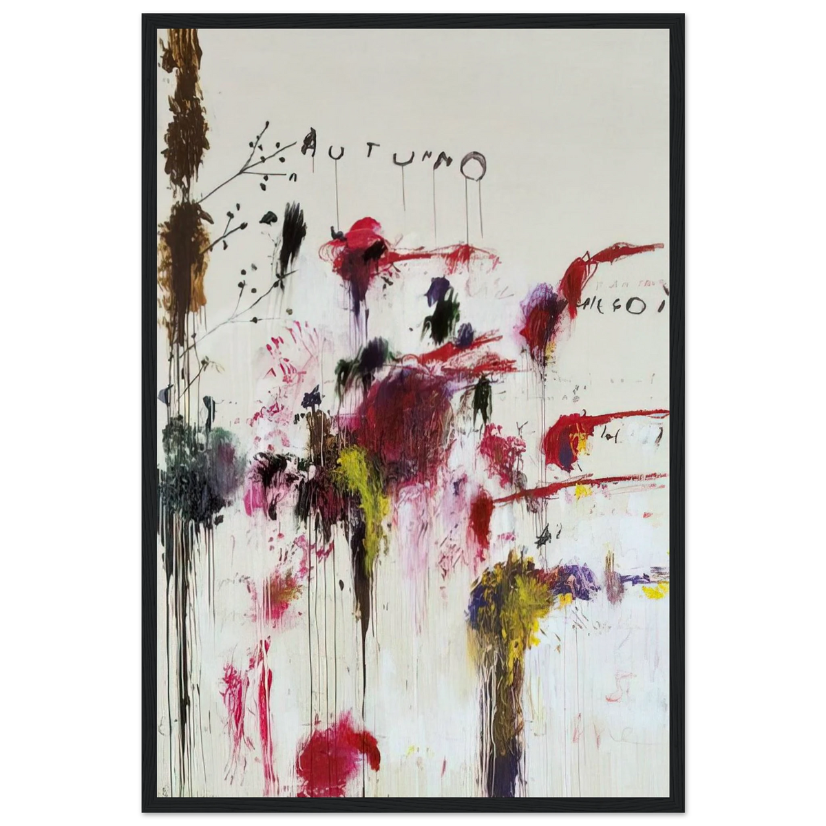 Quattro Stagioni II. Autunno Framed Poster | Cy Twombly Framed Prints Wall Art | Cy Twombly Store