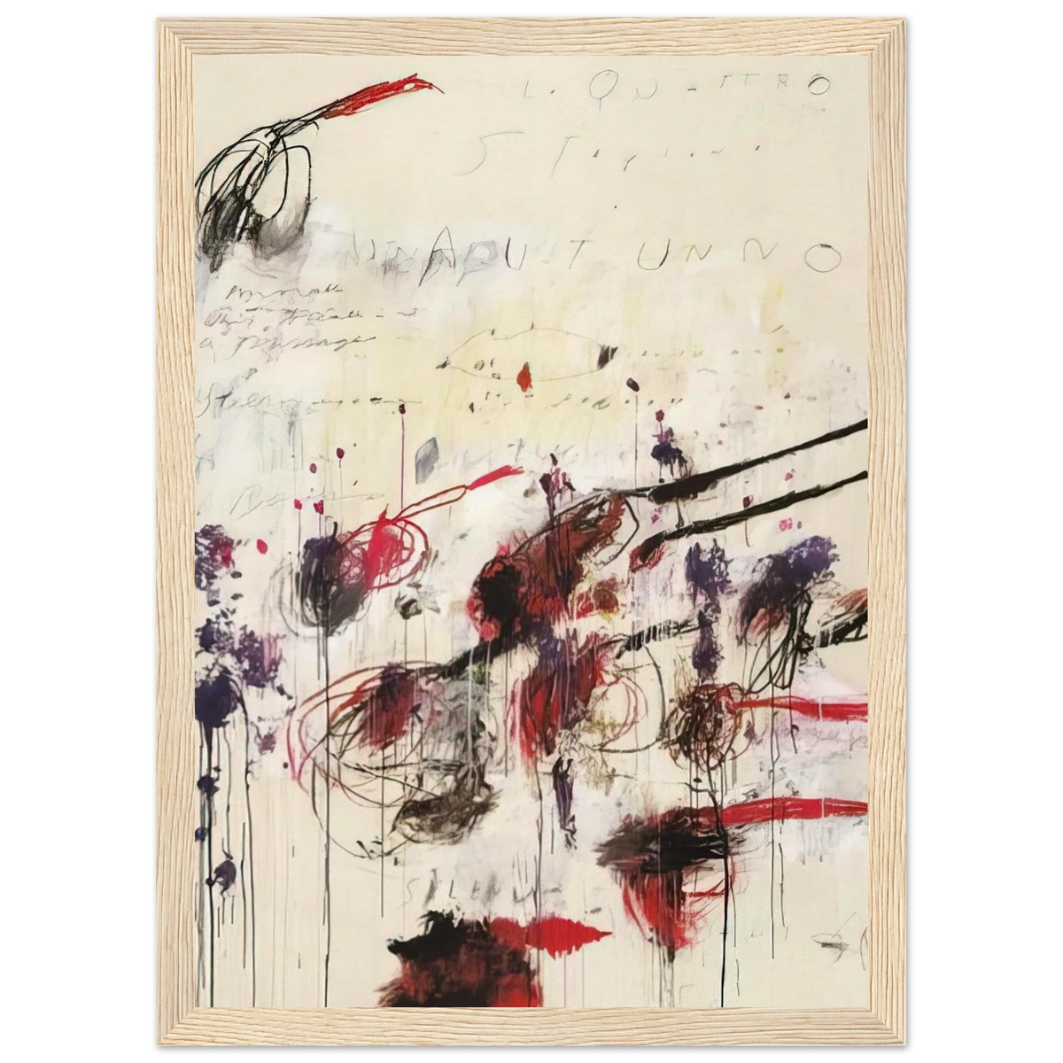 Quattro stagioni I. Autunno Framed Poster | Cy Twombly Framed Prints Wall Art | Cy Twombly Store