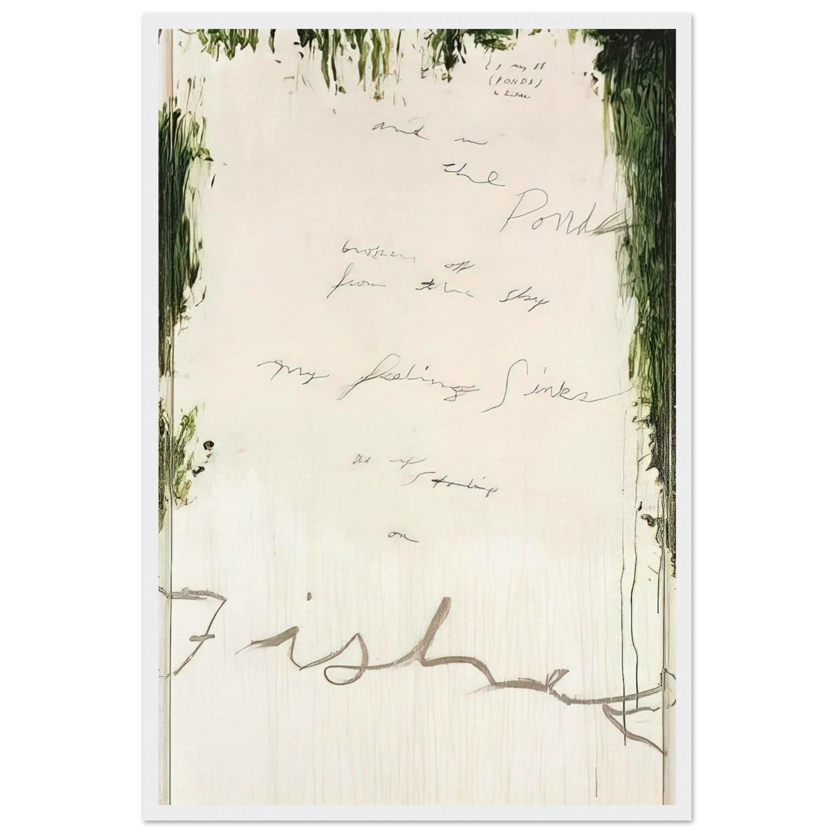 Untitled Part I Framed Poster | Cy Twombly Framed Prints Wall Art | Cy Twombly Store