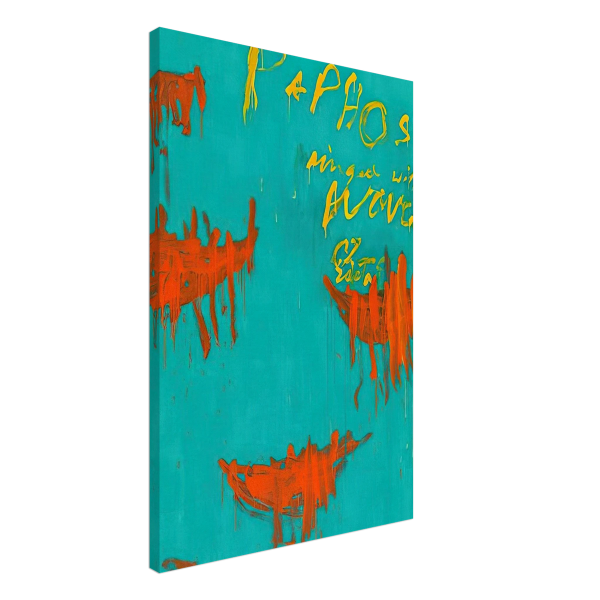 Leaving Paphos Ringed With Waves III Canvas | Cy Twombly Canvas | Cy Twombly Store