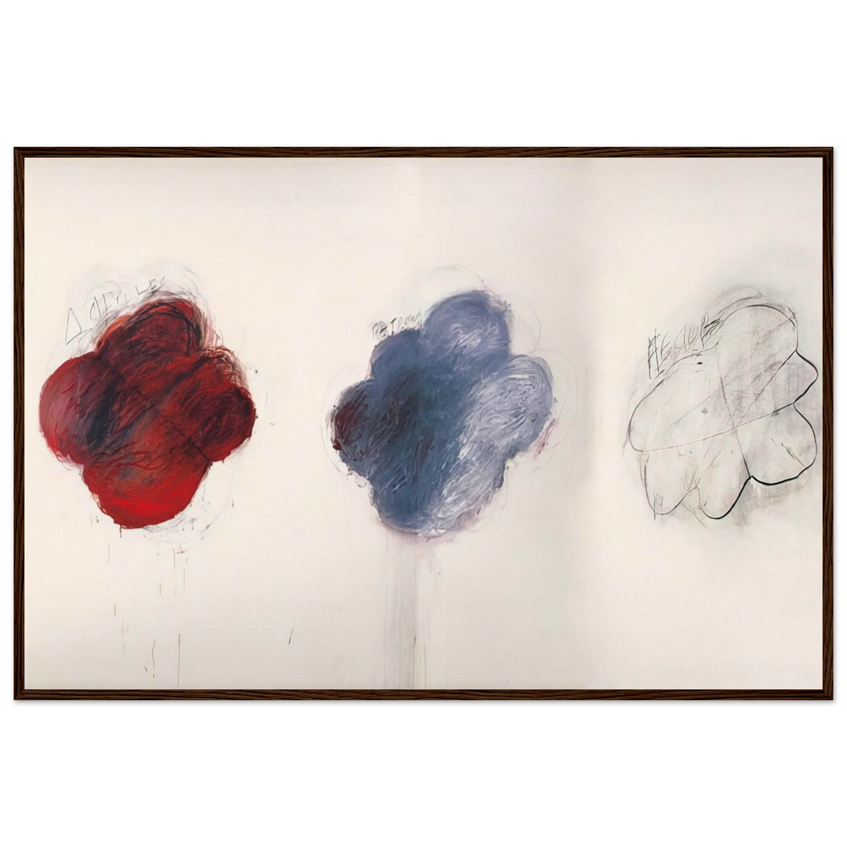Fifty Days at Iliam. Shades of Achilles, Patroclus, and Hector Framed Poster | Cy Twombly Framed Prints Wall Art | Cy Twombly Store
