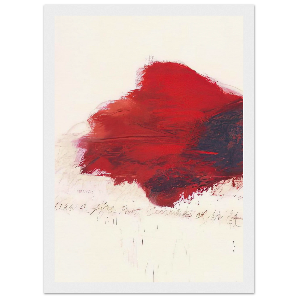 Fifty Days at Iliam. The Fire that Consumes All before It Framed Poster | Cy Twombly Framed Prints Wall Art | Cy Twombly Store