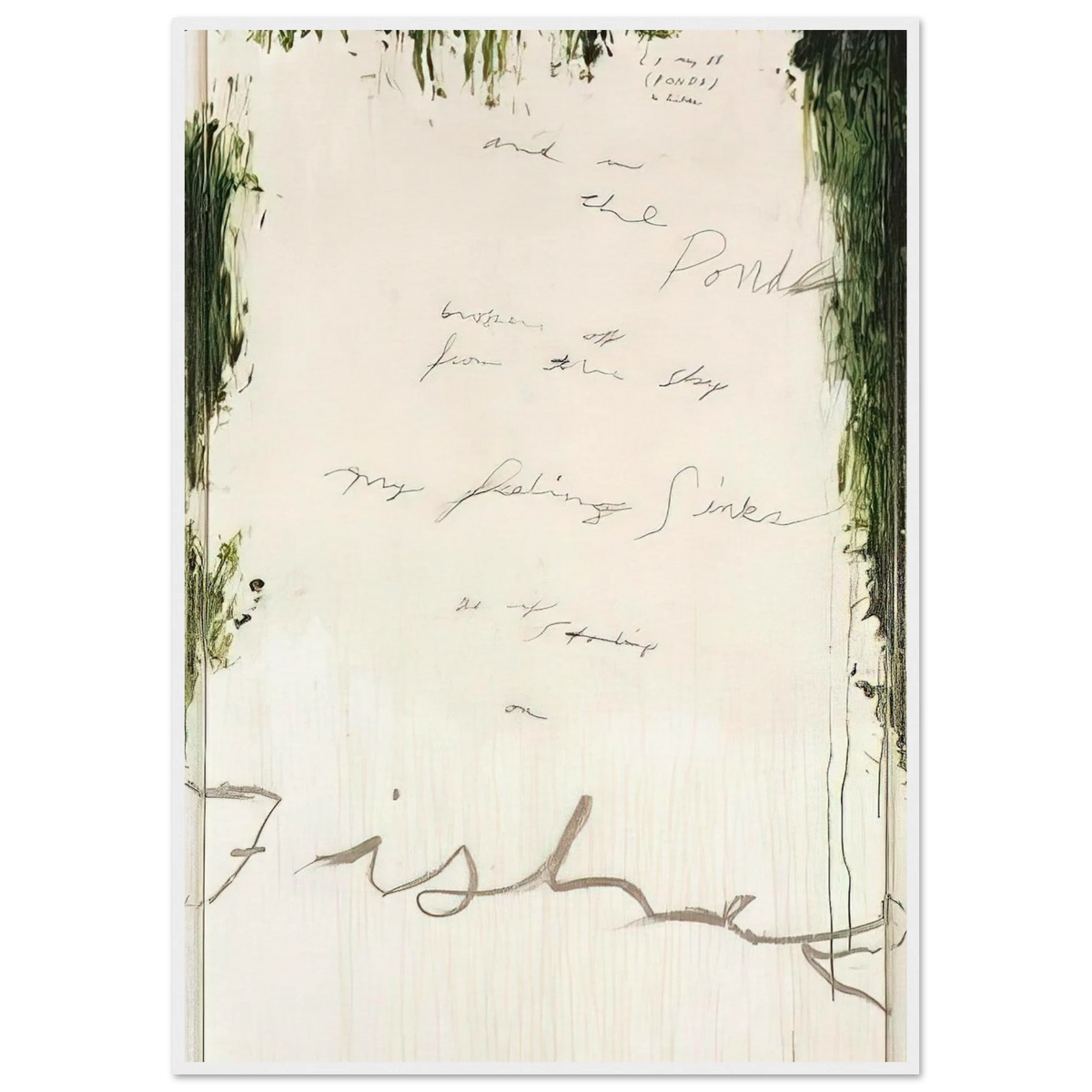 Untitled Part I Framed Poster | Cy Twombly Framed Prints Wall Art | Cy Twombly Store