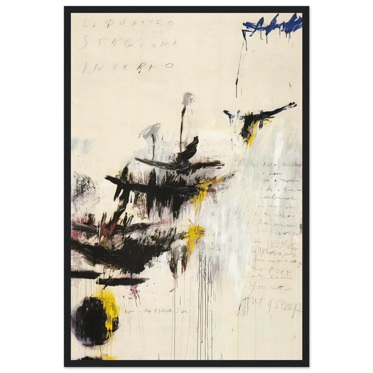 Quattro stagioni I. Inverno Framed Poster | Cy Twombly Framed Prints Wall Art | Cy Twombly Store
