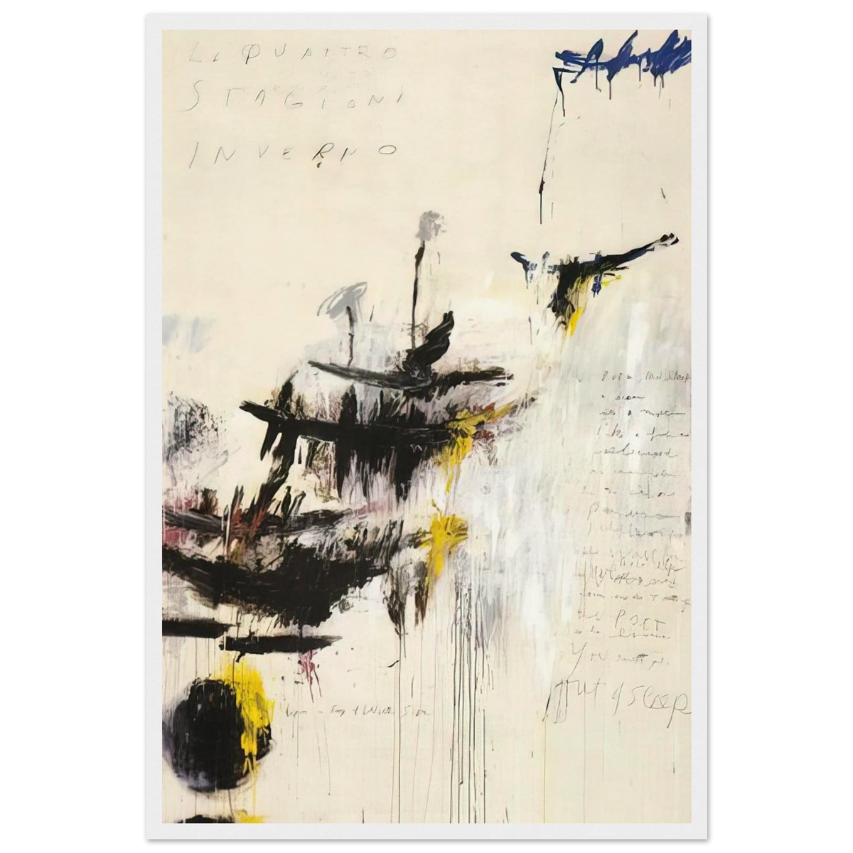 Quattro stagioni I. Inverno Framed Poster | Cy Twombly Framed Prints Wall Art | Cy Twombly Store