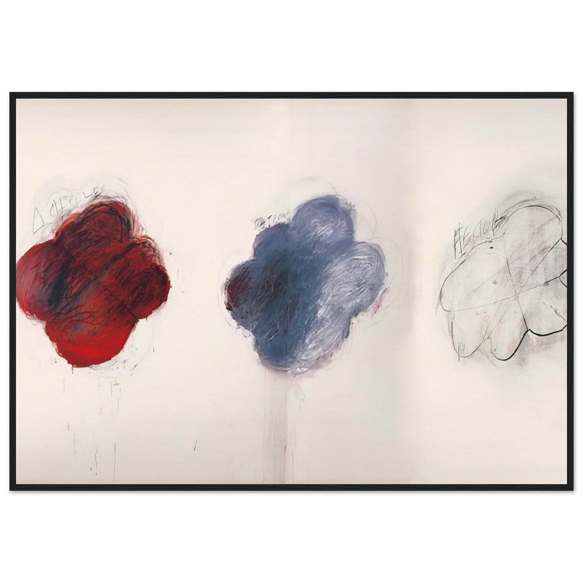 Fifty Days at Iliam. Shades of Achilles, Patroclus, and Hector Framed Poster | Cy Twombly Framed Prints Wall Art | Cy Twombly Store