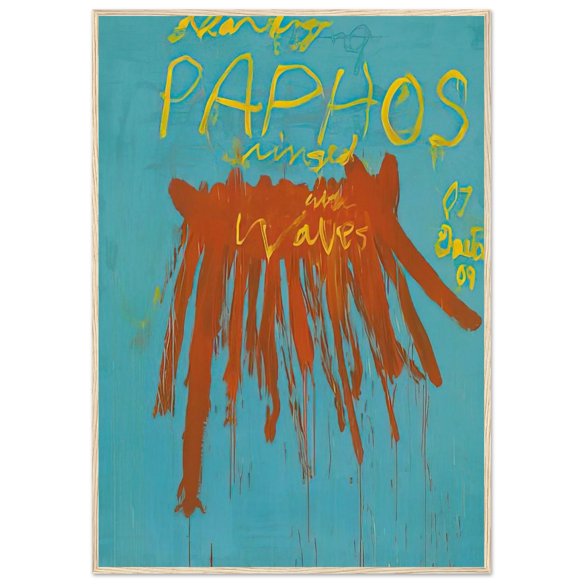 Leaving Paphos Ringed With Waves IV Framed Poster | Cy Twombly Framed Prints Wall Art | Cy Twombly Store