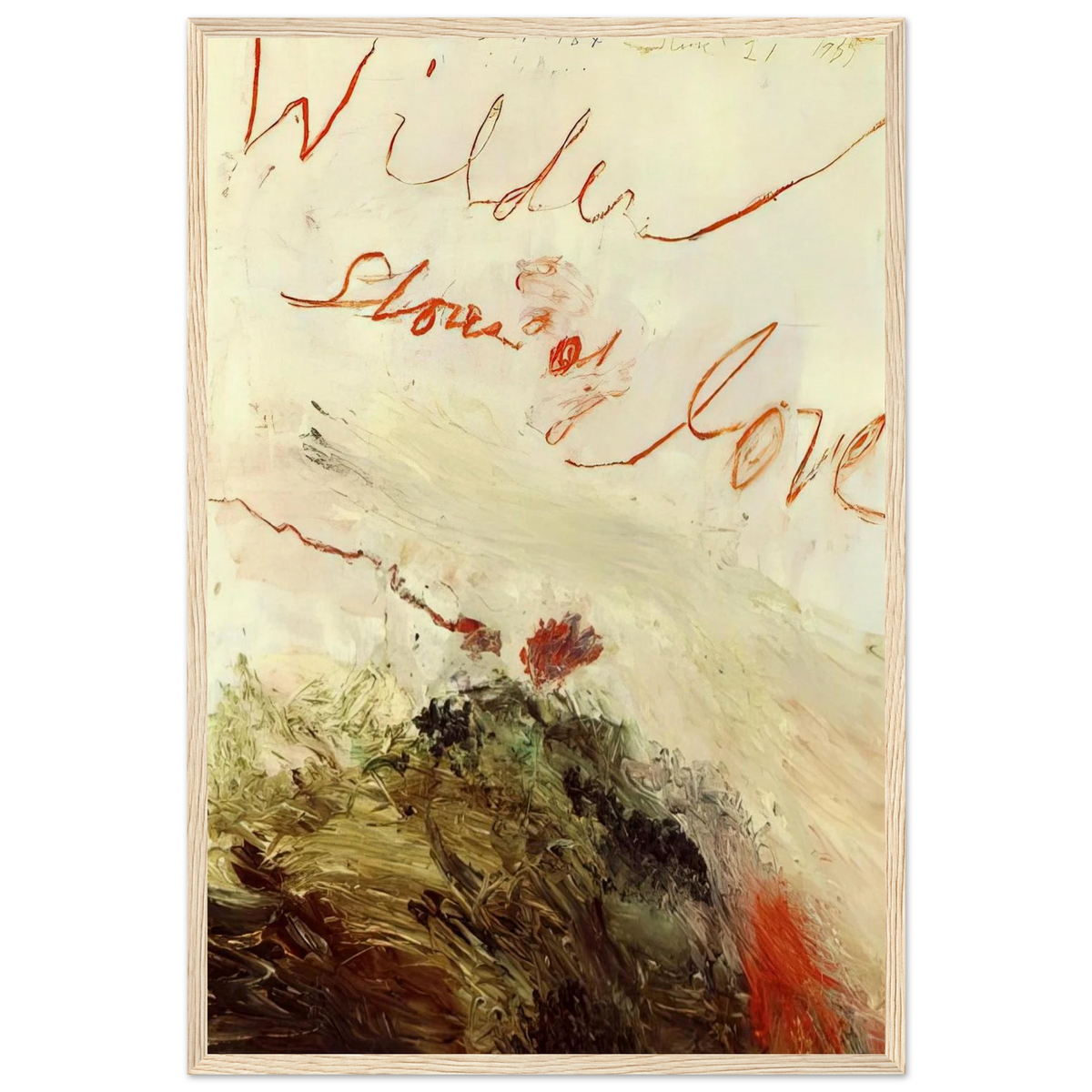 Wilder Shores of Love Framed Poster | Cy Twombly Framed Prints Wall Art | Cy Twombly Store