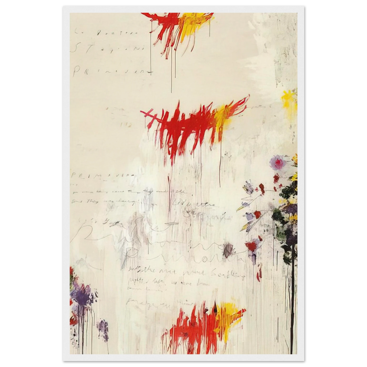 Quattro stagioni I. Primavera Framed Poster | Cy Twombly Framed Prints Wall Art | Cy Twombly Store