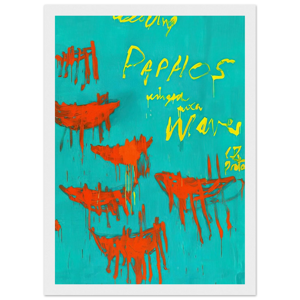 Leaving Paphos Ringed With Waves V Framed Poster | Cy Twombly Framed Prints Wall Art | Cy Twombly Store