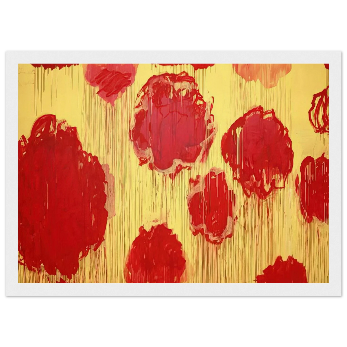 Untitled  Peonias series  Framed Poster | Cy Twombly Framed Prints Wall Art | Cy Twombly Store