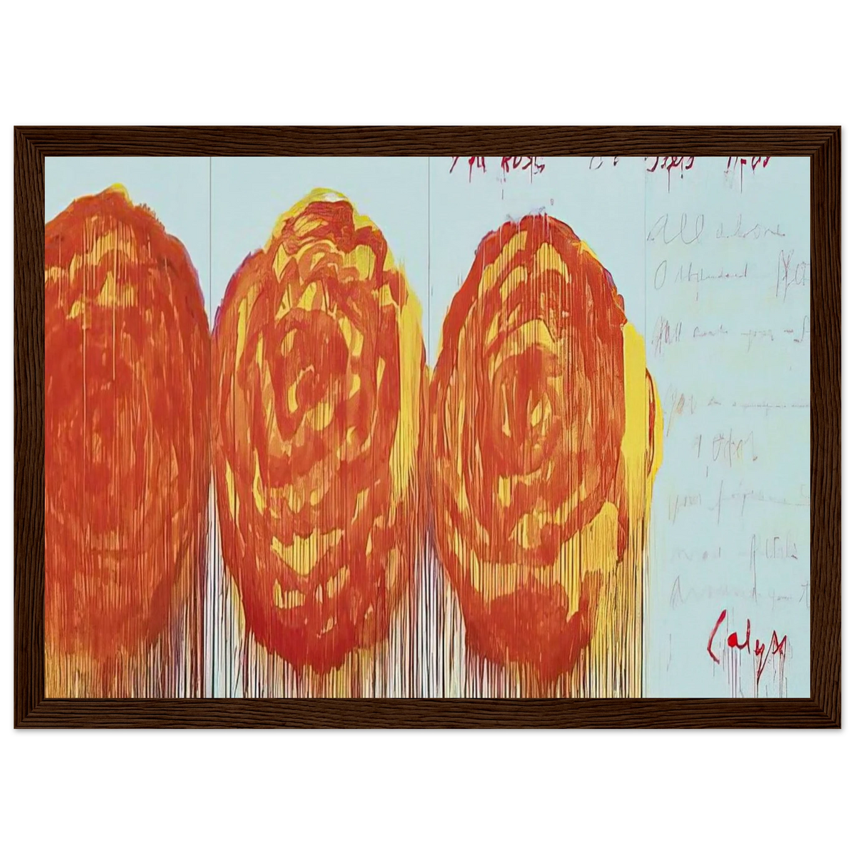 The Rose  II  Framed Poster | Cy Twombly Framed Prints Wall Art | Cy Twombly Store