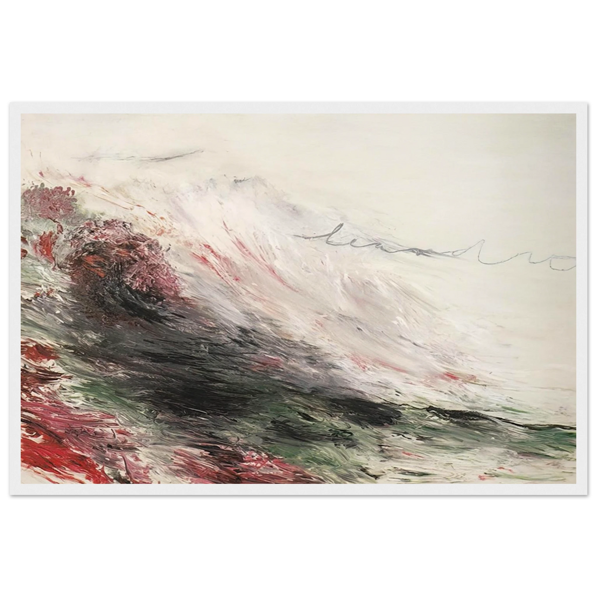 Hero and Leandro  A Painting in Four Parts  Part I Framed Poster | Cy Twombly Framed Prints Wall Art | Cy Twombly Store