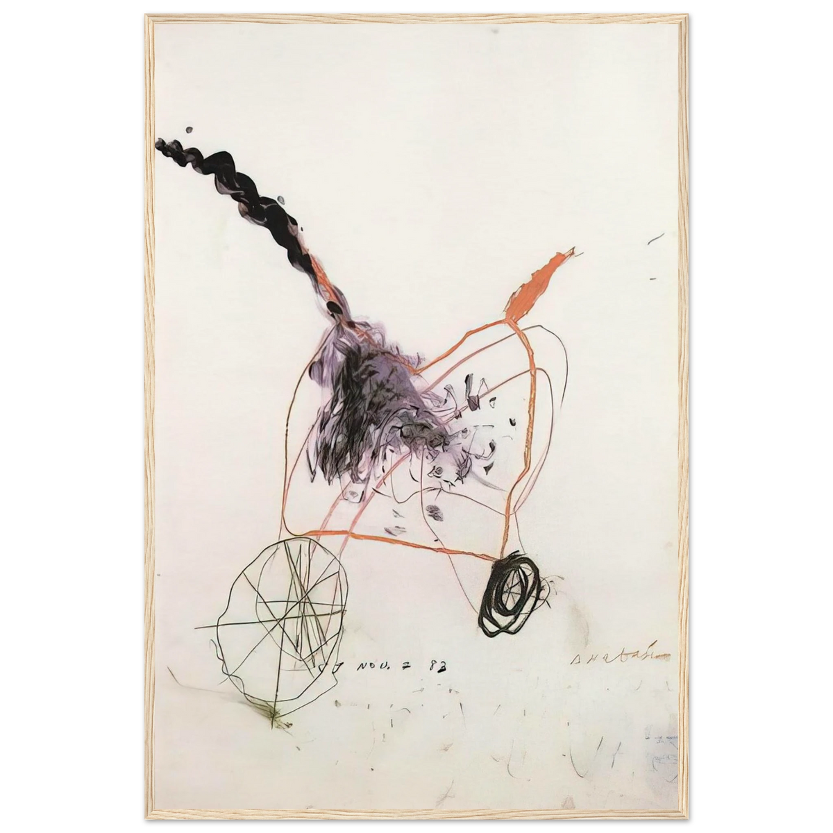 Anabasis Framed Poster | Cy Twombly Framed Prints Wall Art | Cy Twombly Store