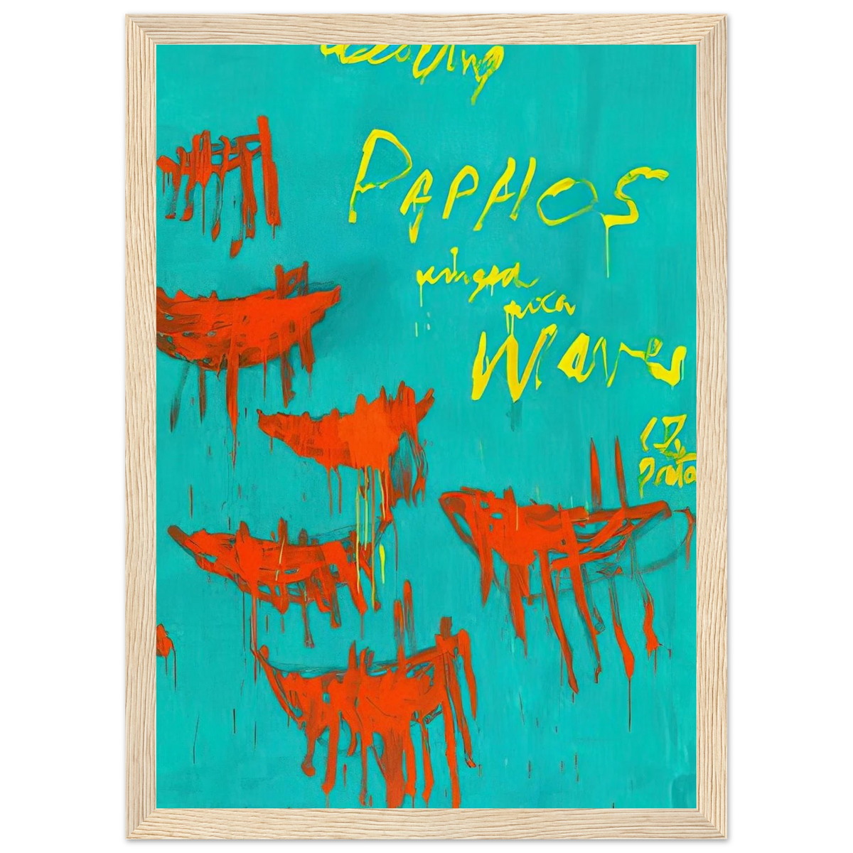 Leaving Paphos Ringed With Waves V Framed Poster | Cy Twombly Framed Prints Wall Art | Cy Twombly Store