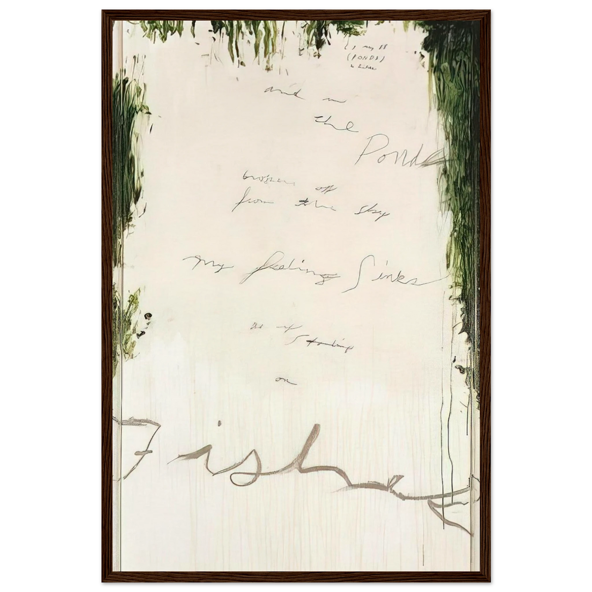 Untitled Part I Framed Poster | Cy Twombly Framed Prints Wall Art | Cy Twombly Store