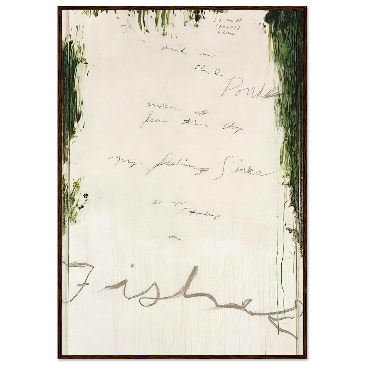 Untitled Part I Framed Poster | Cy Twombly Framed Prints Wall Art | Cy Twombly Store