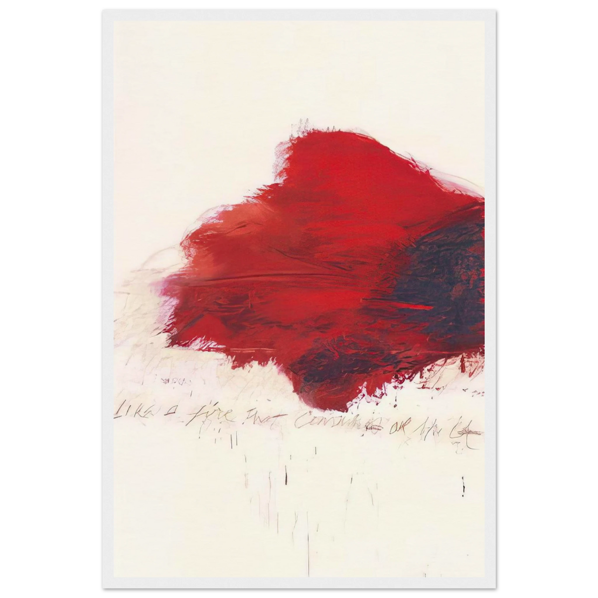Fifty Days at Iliam. The Fire that Consumes All before It Framed Poster | Cy Twombly Framed Prints Wall Art | Cy Twombly Store