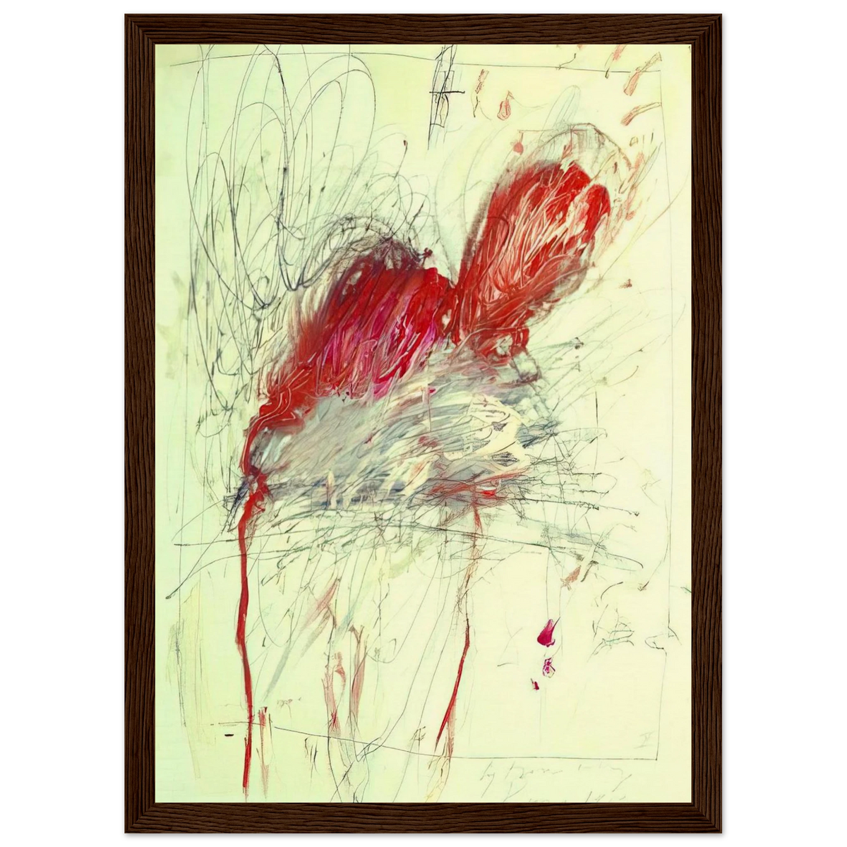 Leda and the Swan Framed Poster | Cy Twombly Framed Prints Wall Art | Cy Twombly Store