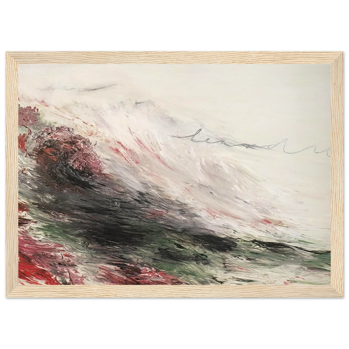 Hero and Leandro  A Painting in Four Parts  Part I Framed Poster | Cy Twombly Framed Prints Wall Art | Cy Twombly Store
