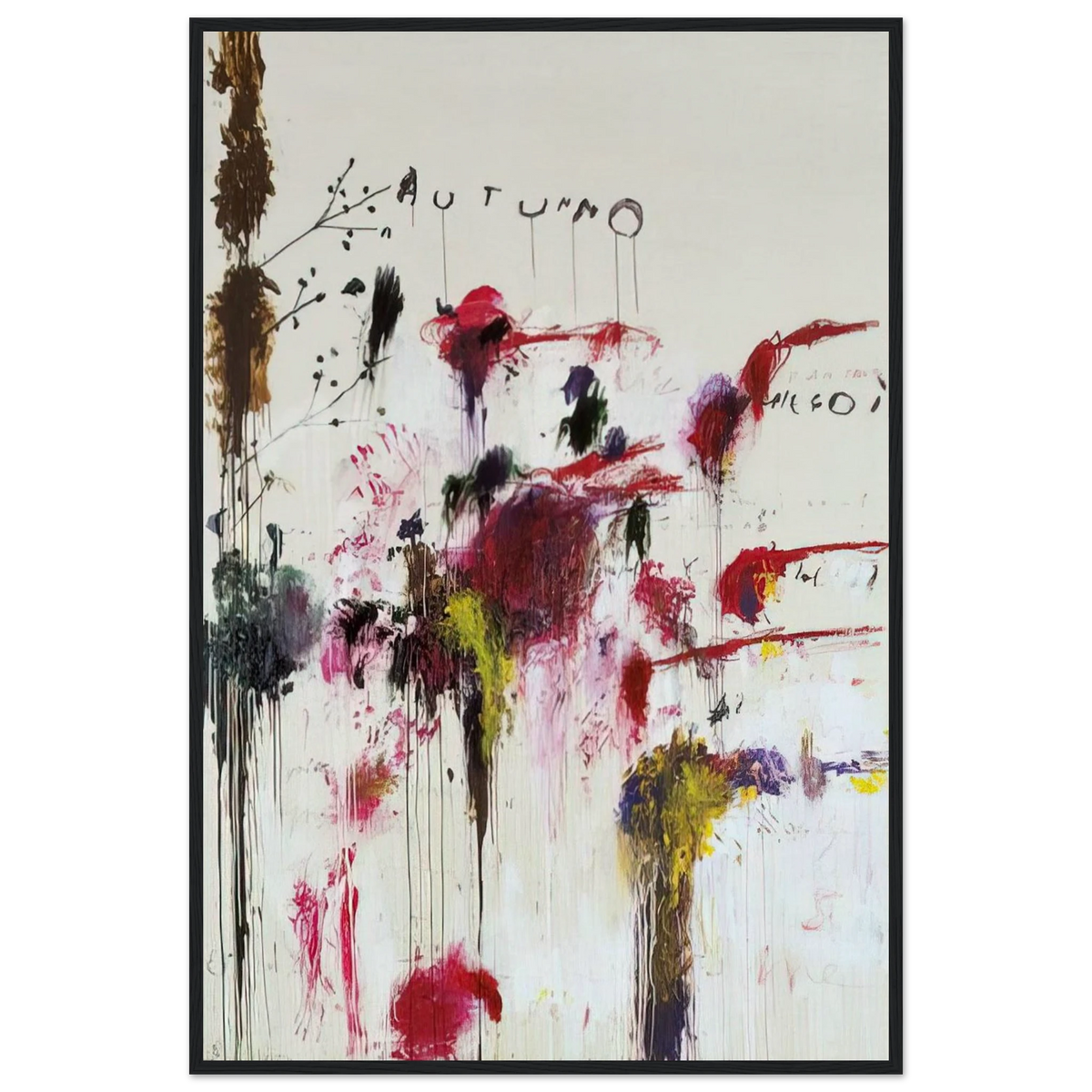 Quattro Stagioni II. Autunno Framed Poster | Cy Twombly Framed Prints Wall Art | Cy Twombly Store