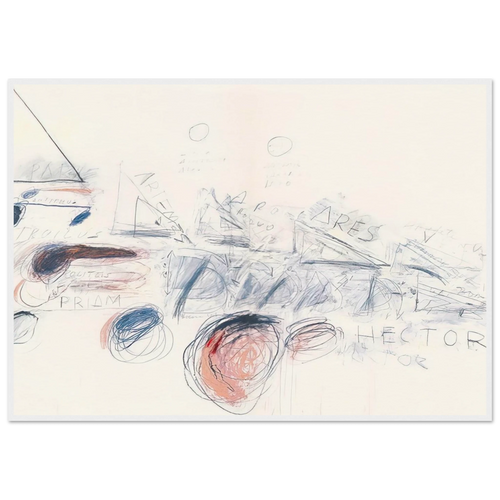 Fifty Days at Iliam. Ilians in Battle Framed Poster | Cy Twombly Framed Prints Wall Art | Cy Twombly Store