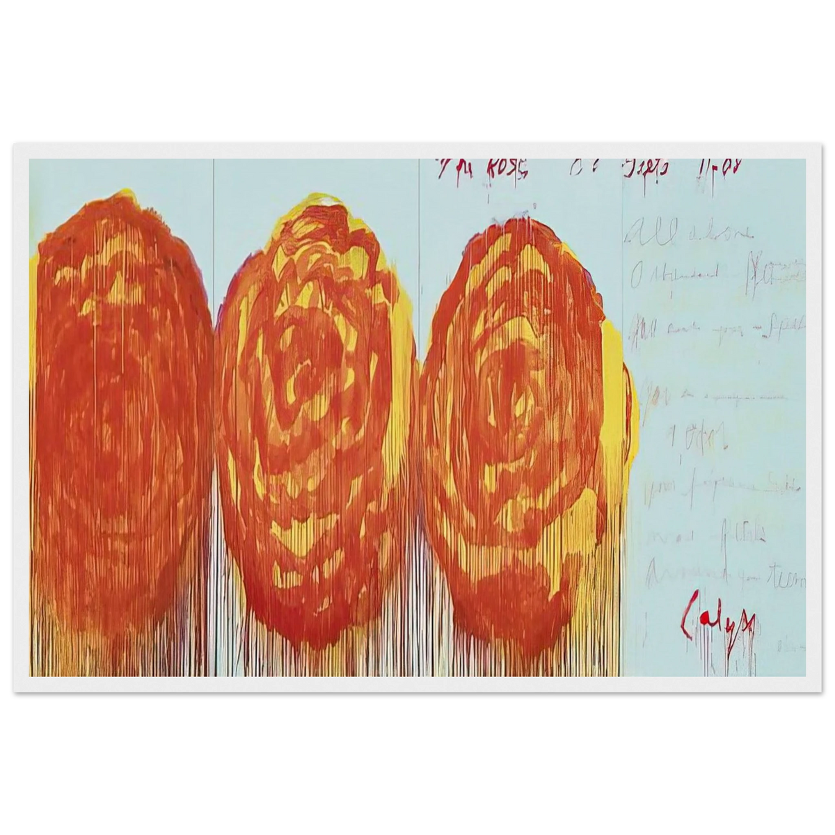 The Rose  II  Framed Poster | Cy Twombly Framed Prints Wall Art | Cy Twombly Store
