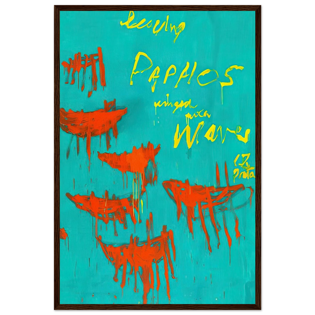 Leaving Paphos Ringed With Waves V Framed Poster | Cy Twombly Framed Prints Wall Art | Cy Twombly Store