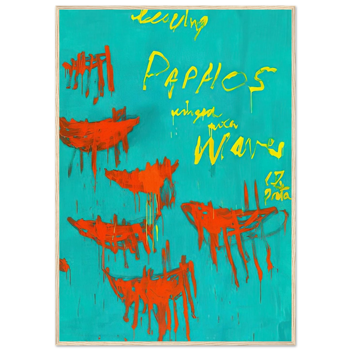 Leaving Paphos Ringed With Waves V Framed Poster | Cy Twombly Framed Prints Wall Art | Cy Twombly Store