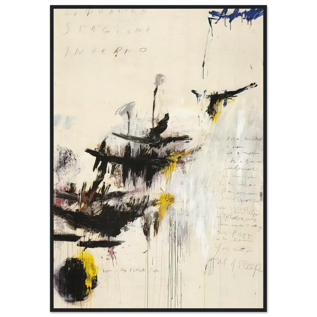 Quattro stagioni I. Inverno Framed Poster | Cy Twombly Framed Prints Wall Art | Cy Twombly Store