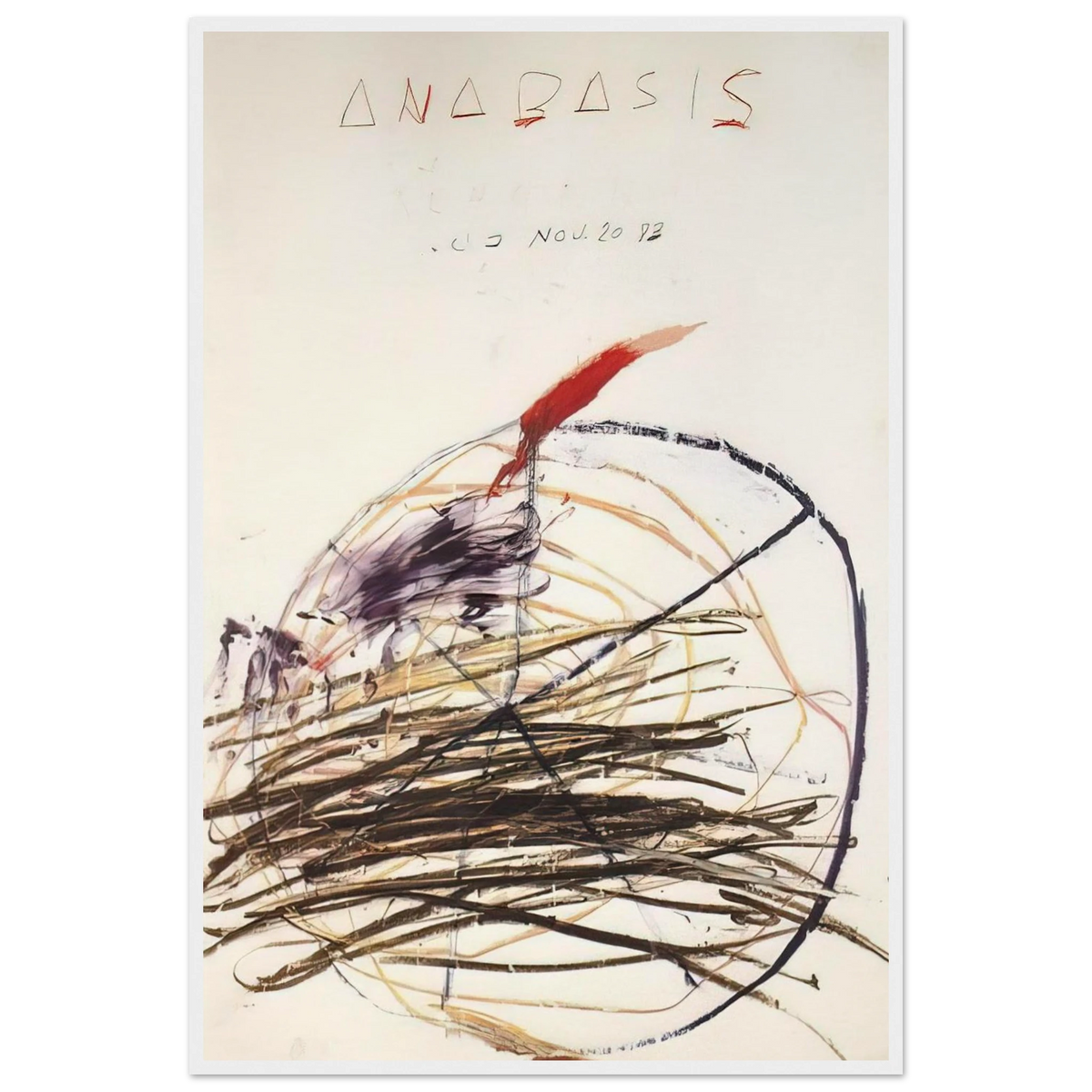 Anabasis  Xenephon  Framed Poster | Cy Twombly Framed Prints Wall Art | Cy Twombly Store