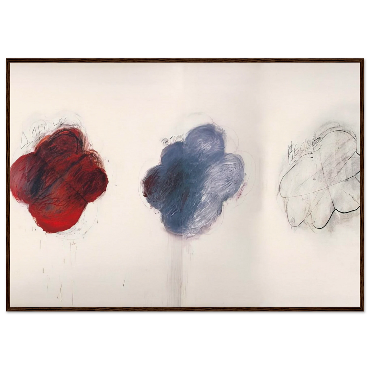 Fifty Days at Iliam. Shades of Achilles, Patroclus, and Hector Framed Poster | Cy Twombly Framed Prints Wall Art | Cy Twombly Store