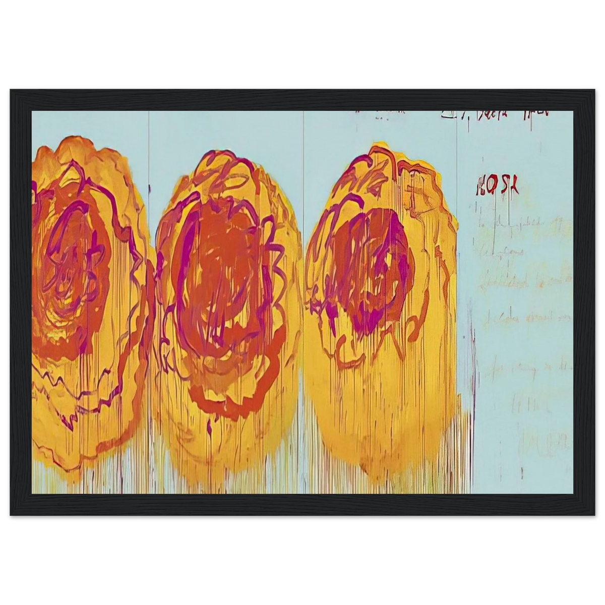 The Rose  I  Framed Poster | Cy Twombly Framed Prints Wall Art | Cy Twombly Store
